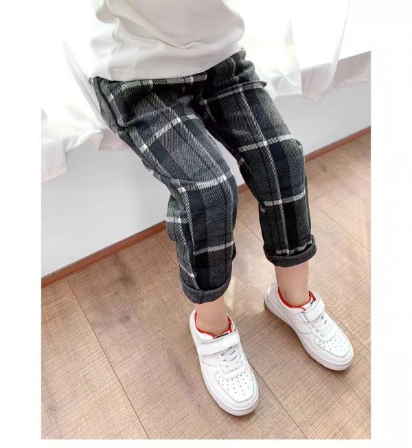3-6 Plaid pants for boys-95 - Image 4