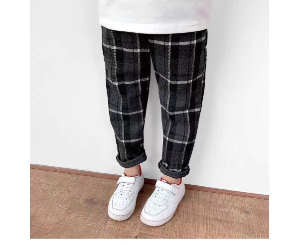 3-6 Plaid pants for boys-95 - Image 3